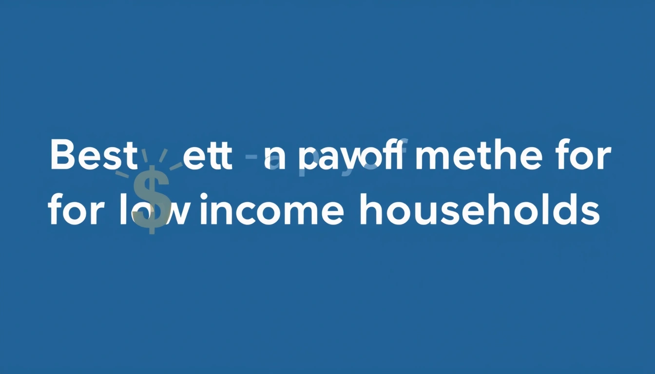 Best debt payoff method for low income households