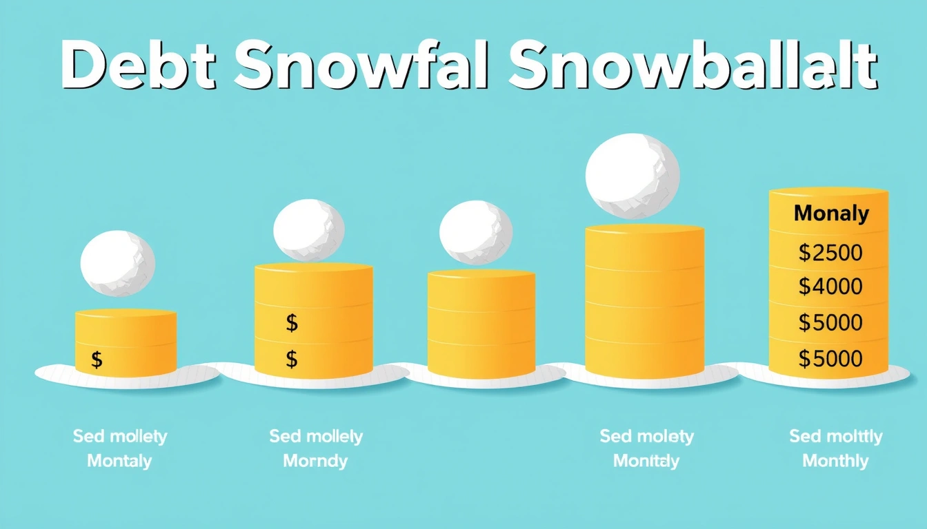 Debt snowball examples for different monthly budgets